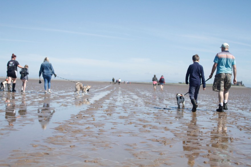 Crossing the sands to Piel Island (Film Still) - Walney Island, Barrow-in-Furness, Morecambe Bay. 2018.
